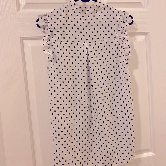 ✨Host Pick✨ Tie Neck Polka Dot Flounce Sleeve Chiffon Blouse - Picture 4 of 9